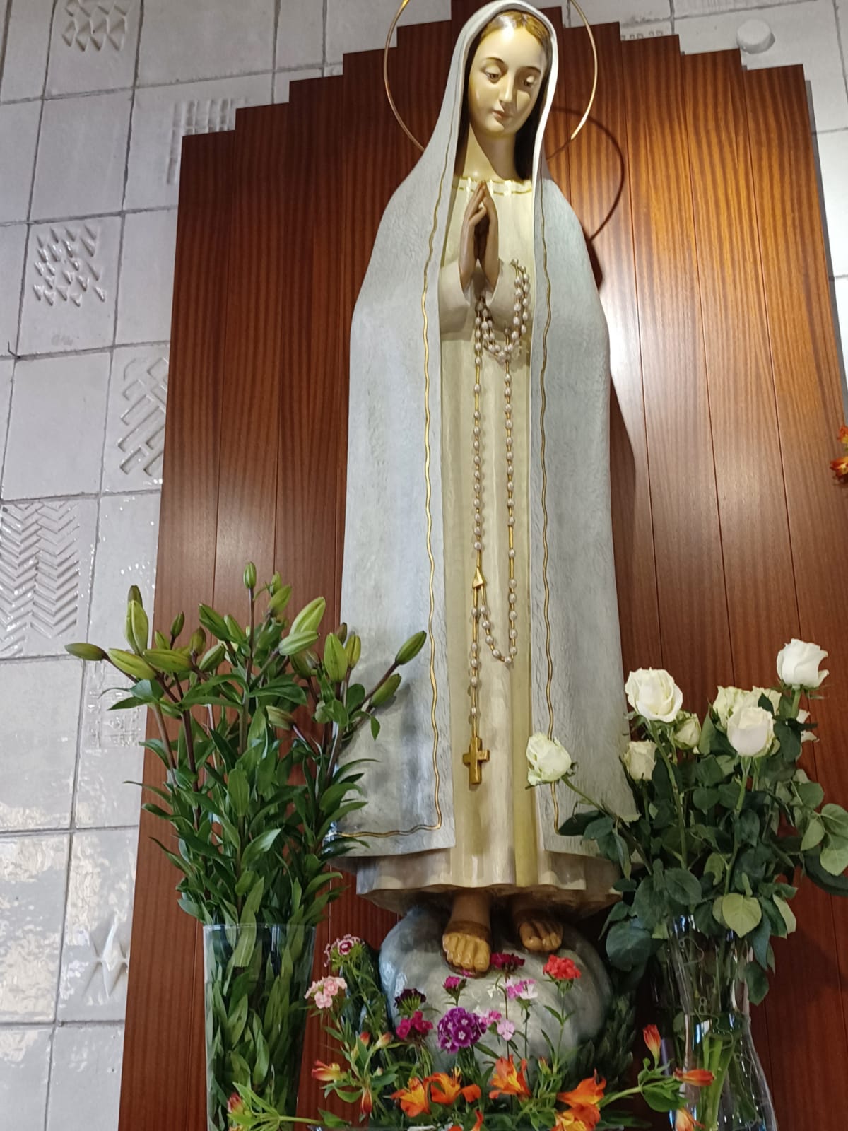 Imagen del altar de Nuestra Señora de Fátima