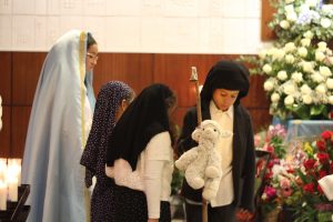 Representación aparición de Nuestra Señora de Fátima