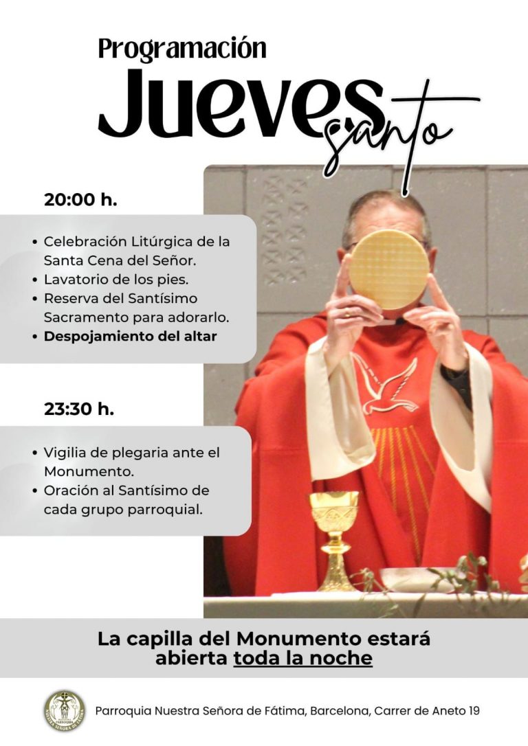 Programación Jueves Santo